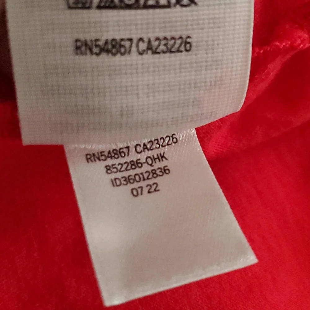 Pink Victoria's Secret Women's Ringer Tee Shirt Top Red Size XL/XG/EG/170/112A - Picture 7 of 7